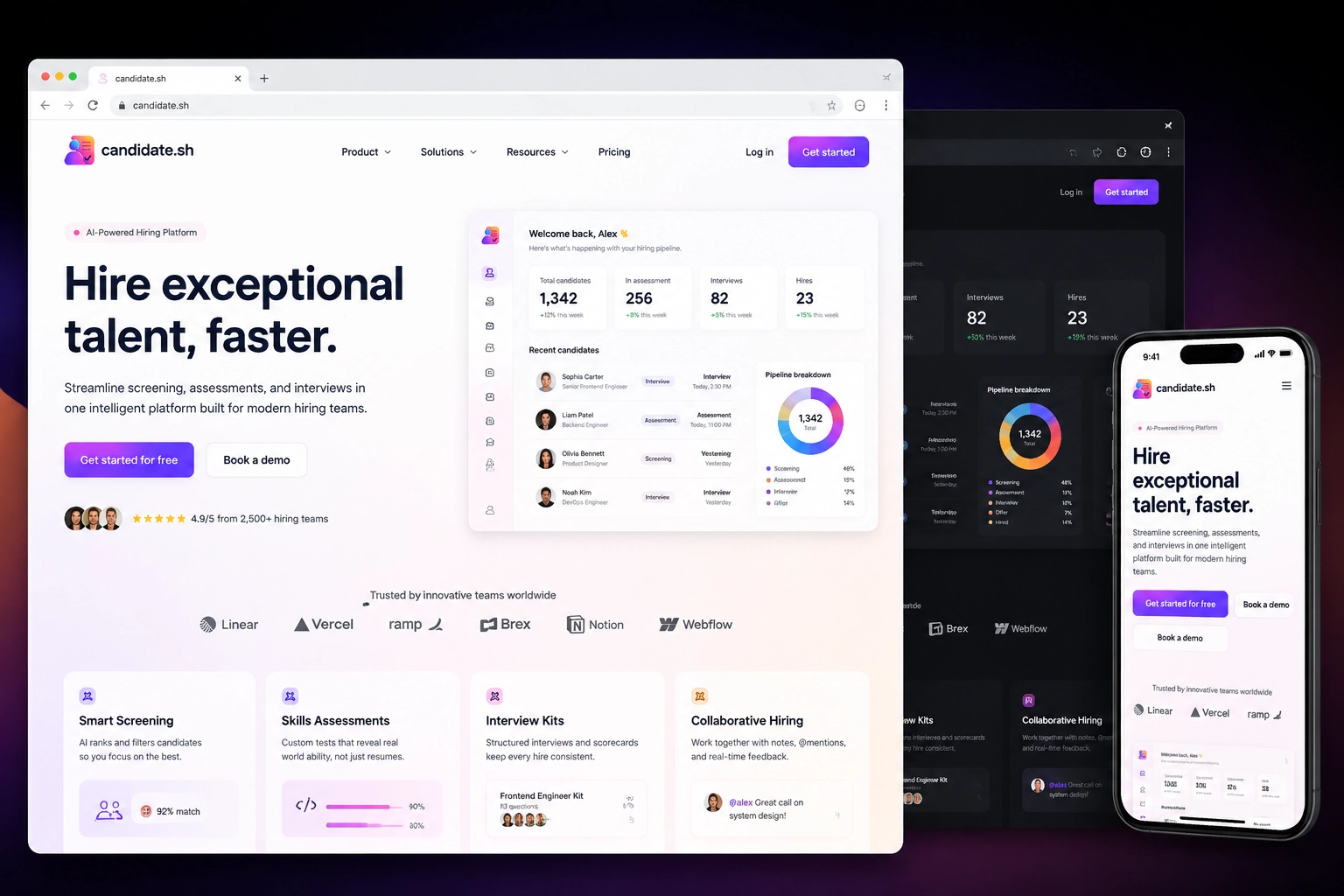 candidate.sh website concept preview