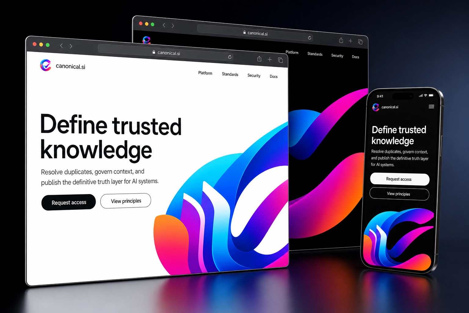 canonical.si website concept preview