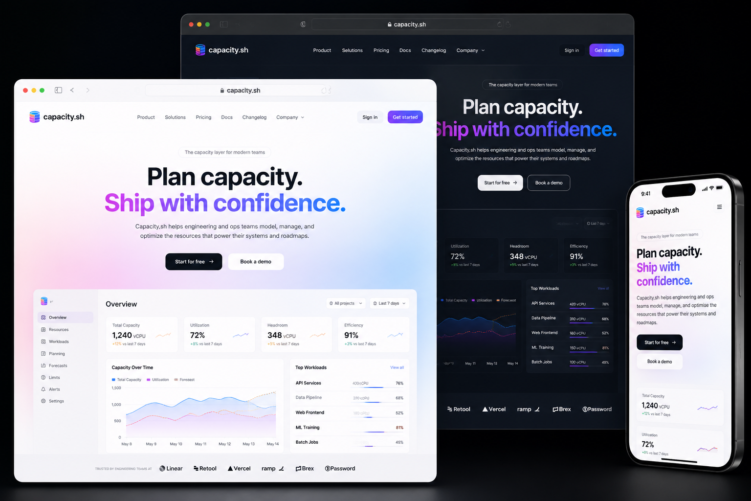 capacity.sh website concept preview