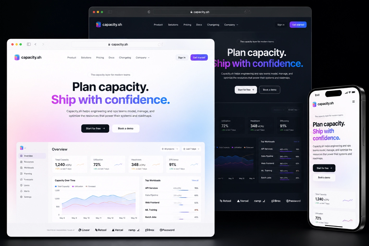 capacity.sh website concept preview