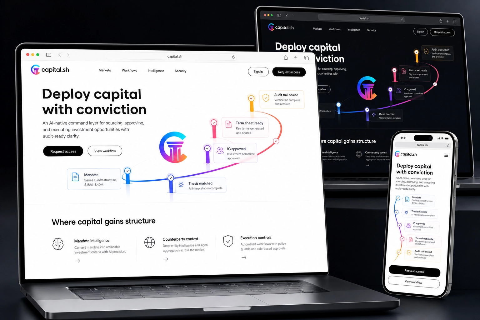 capital.sh website concept preview