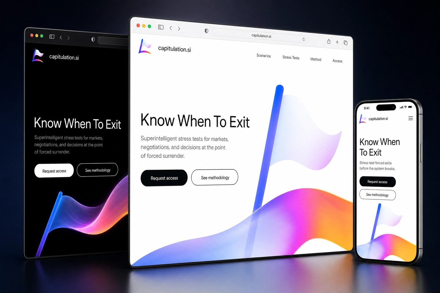 capitulation.si website concept preview