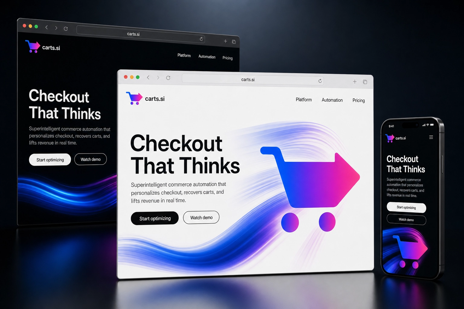 carts.si website concept preview