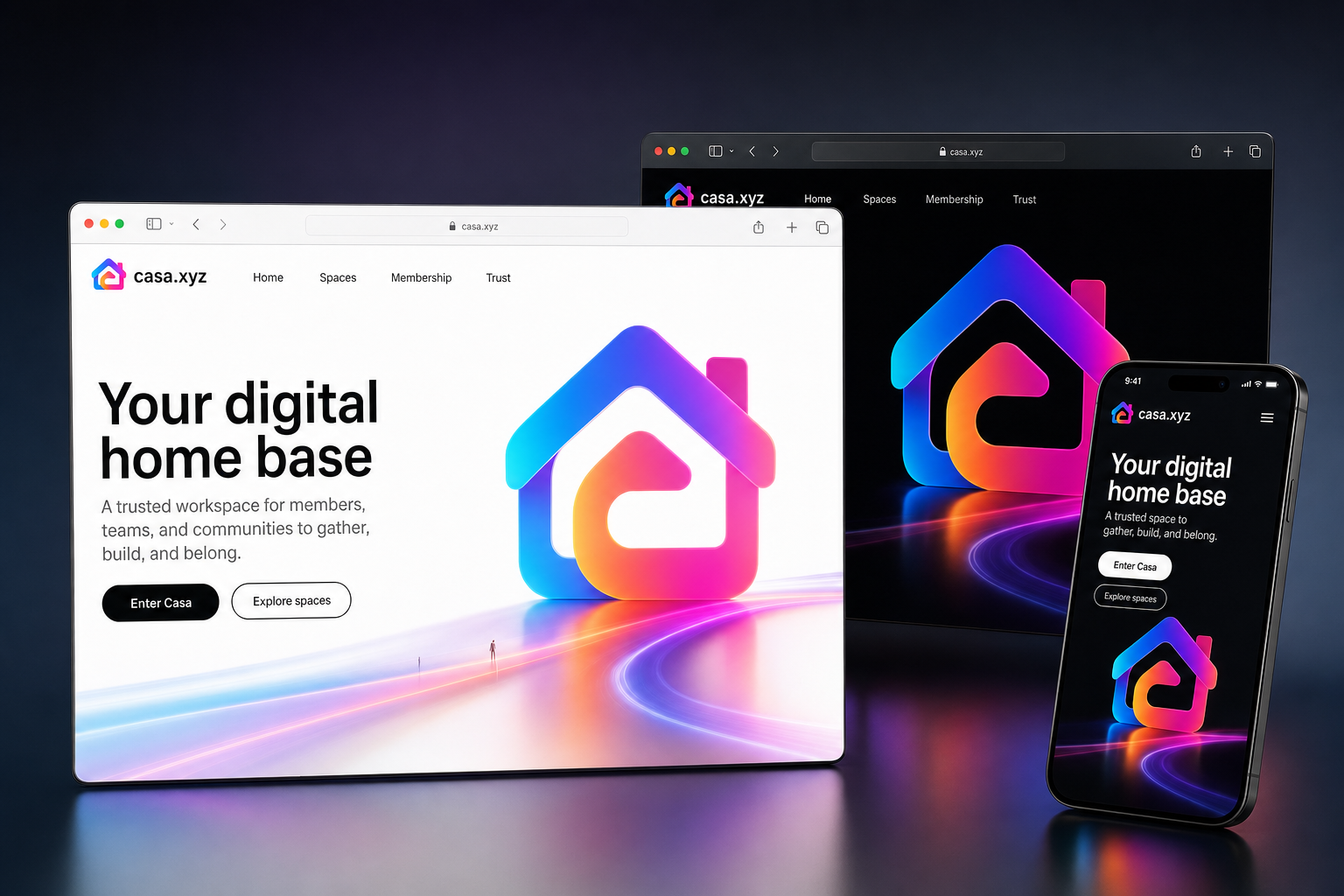 casa.xyz website concept preview