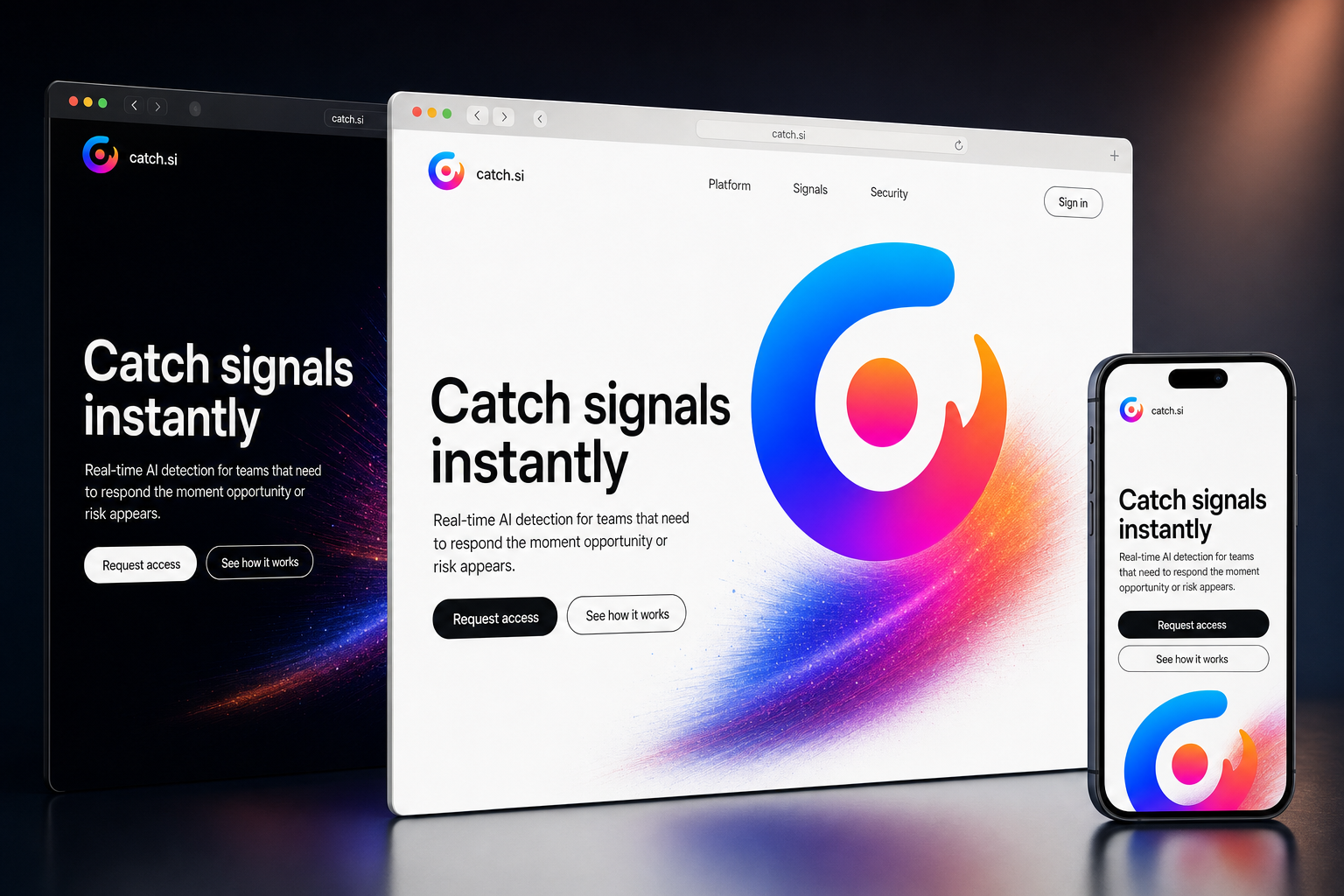 catch.si website concept preview