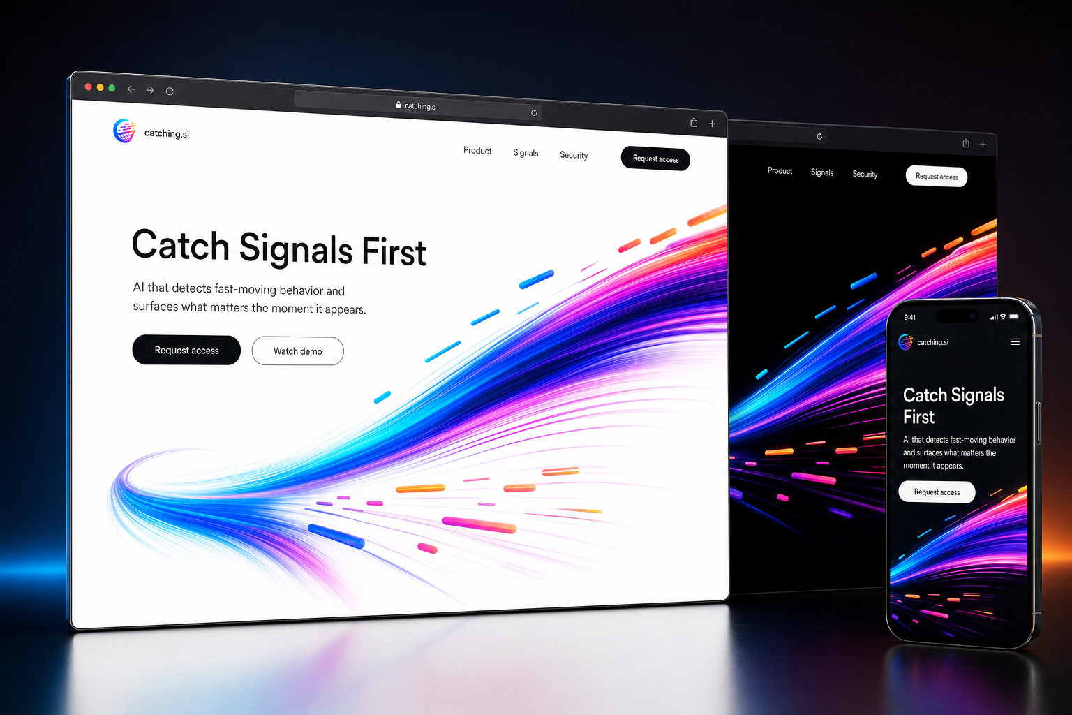 catching.si website concept preview