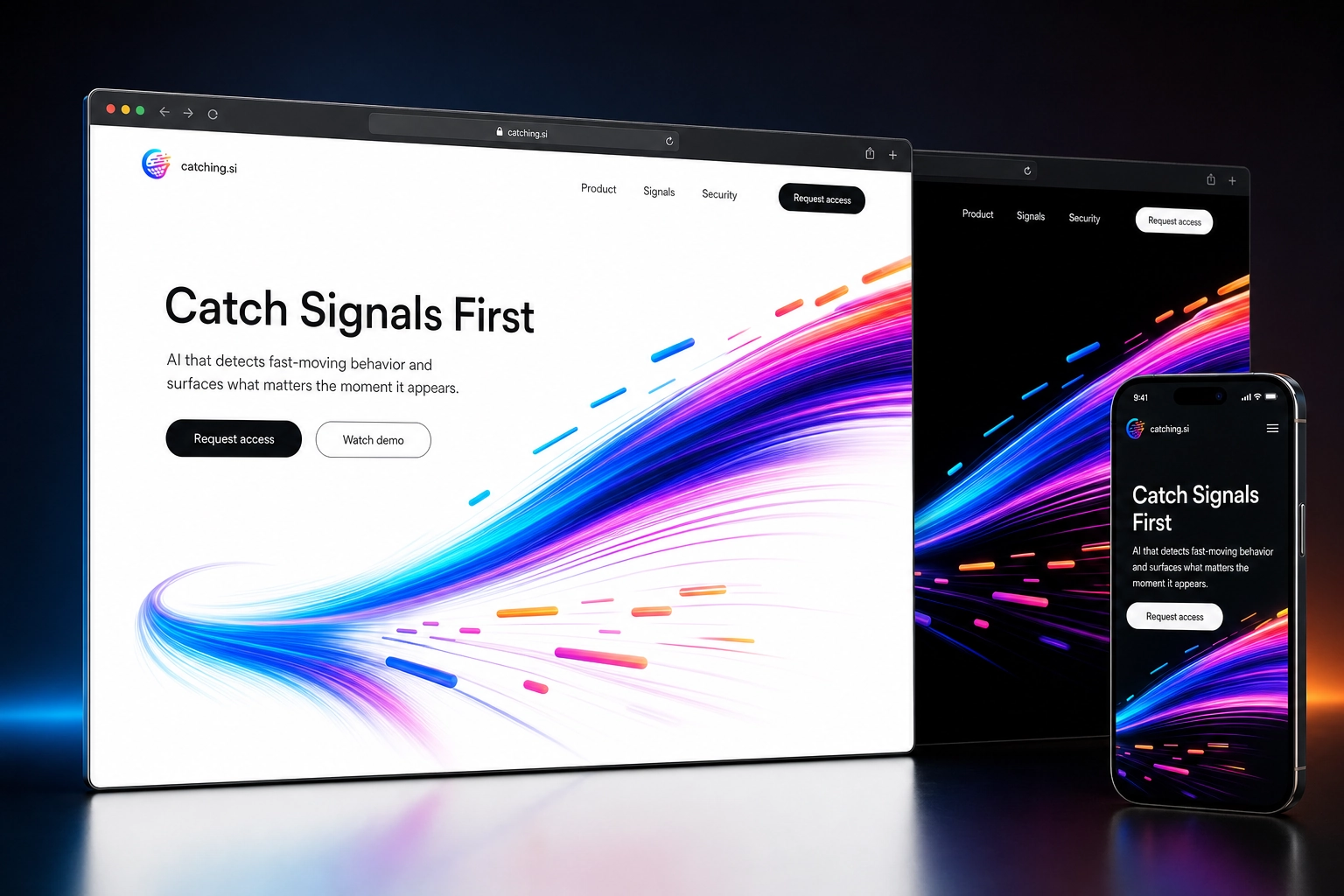 catching.si website concept preview