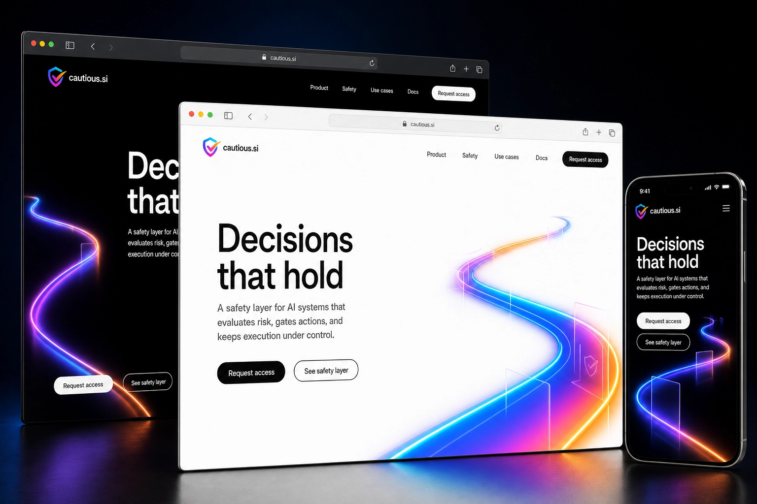 cautious.si website concept preview