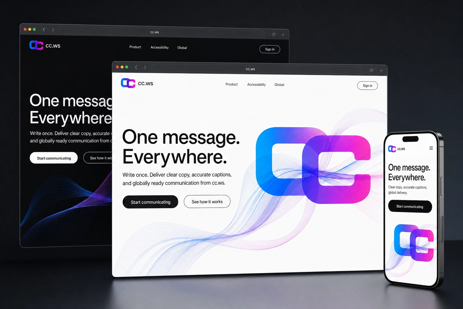cc.ws website concept preview