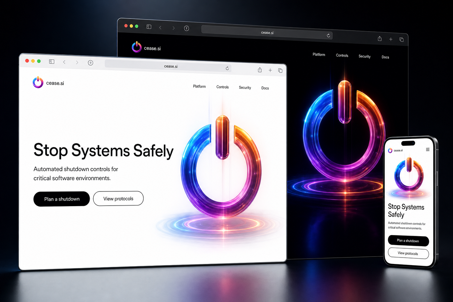 cease.si website concept preview