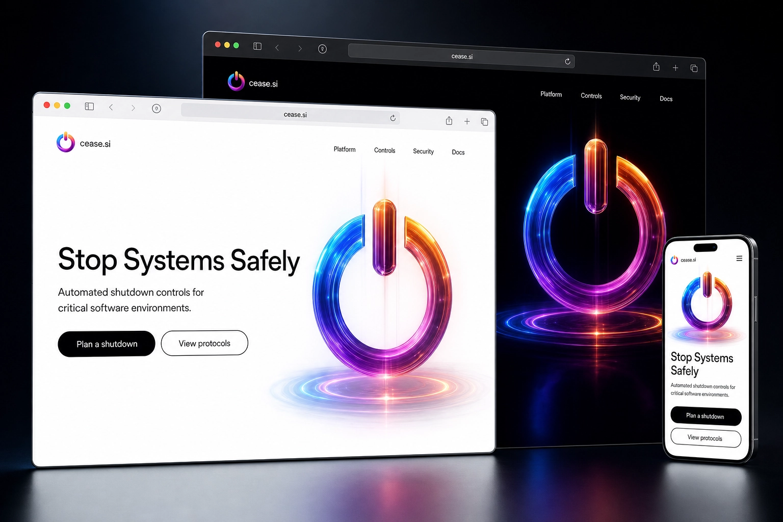 cease.si website concept preview