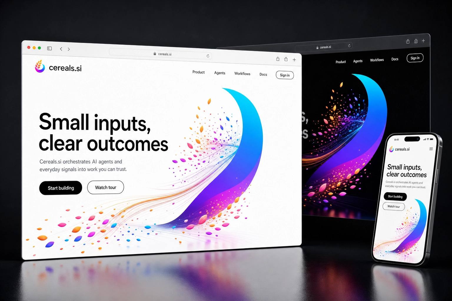 cereals.si website concept preview