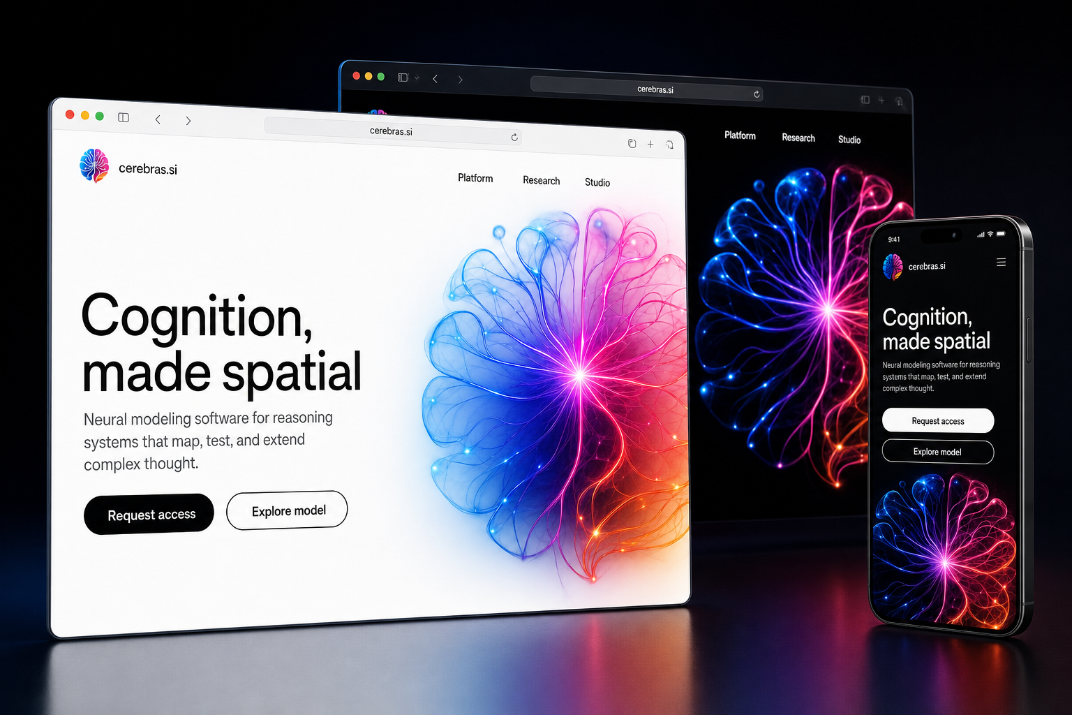 cerebras.si website concept preview