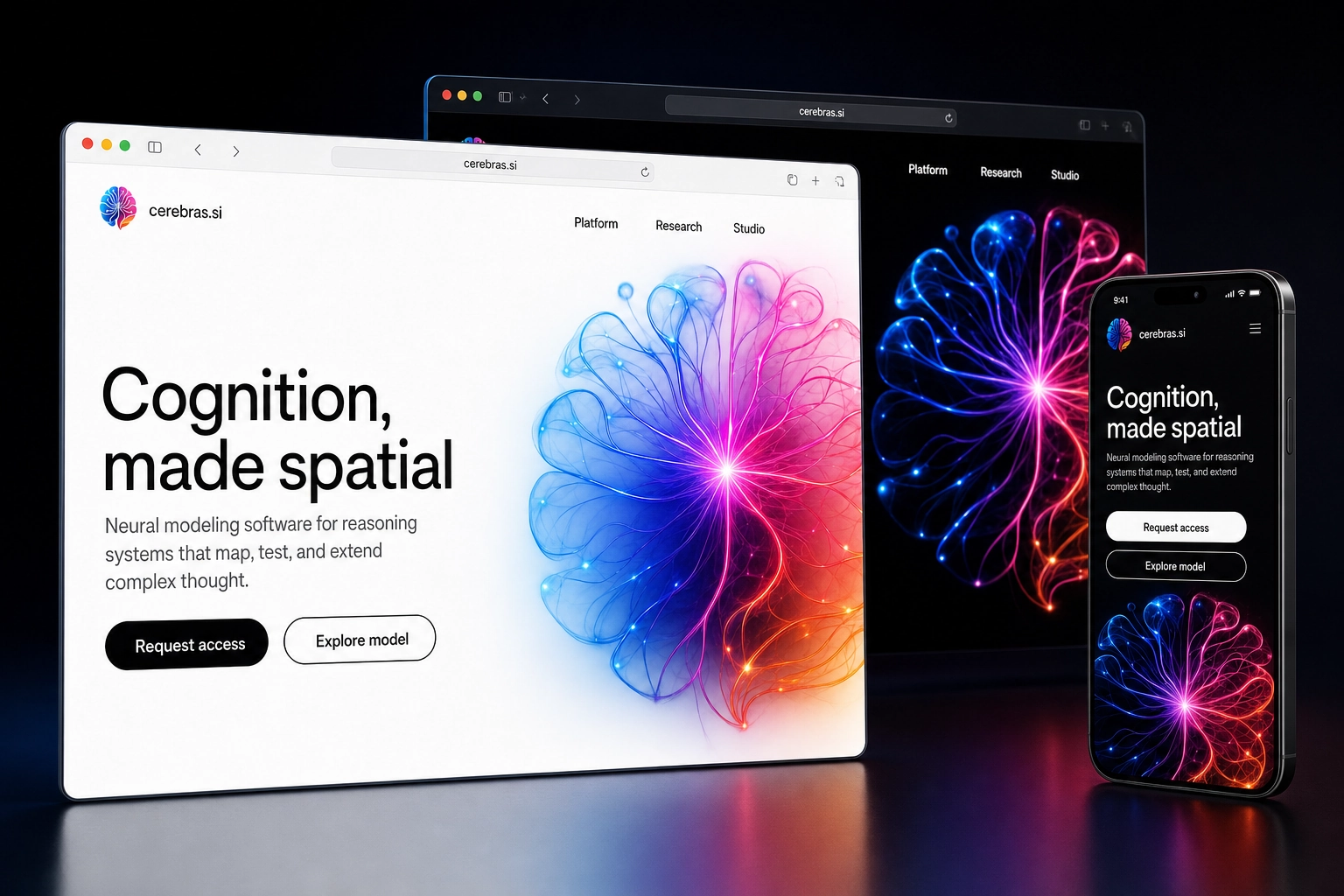 cerebras.si website concept preview