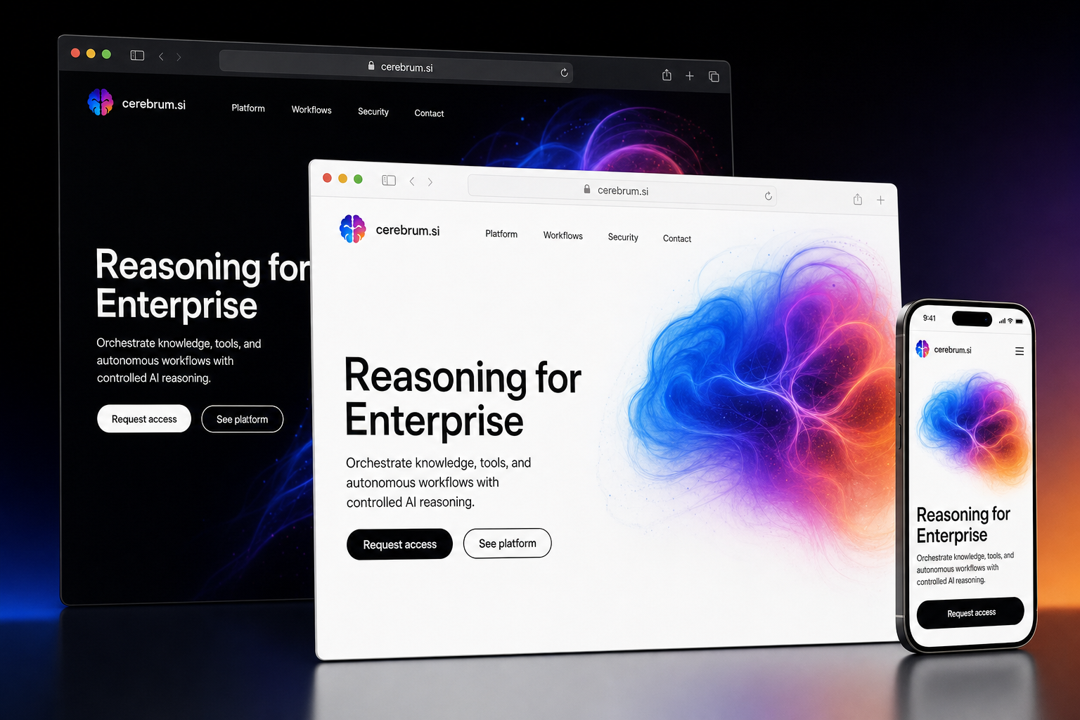 cerebrum.si website concept preview enlarged