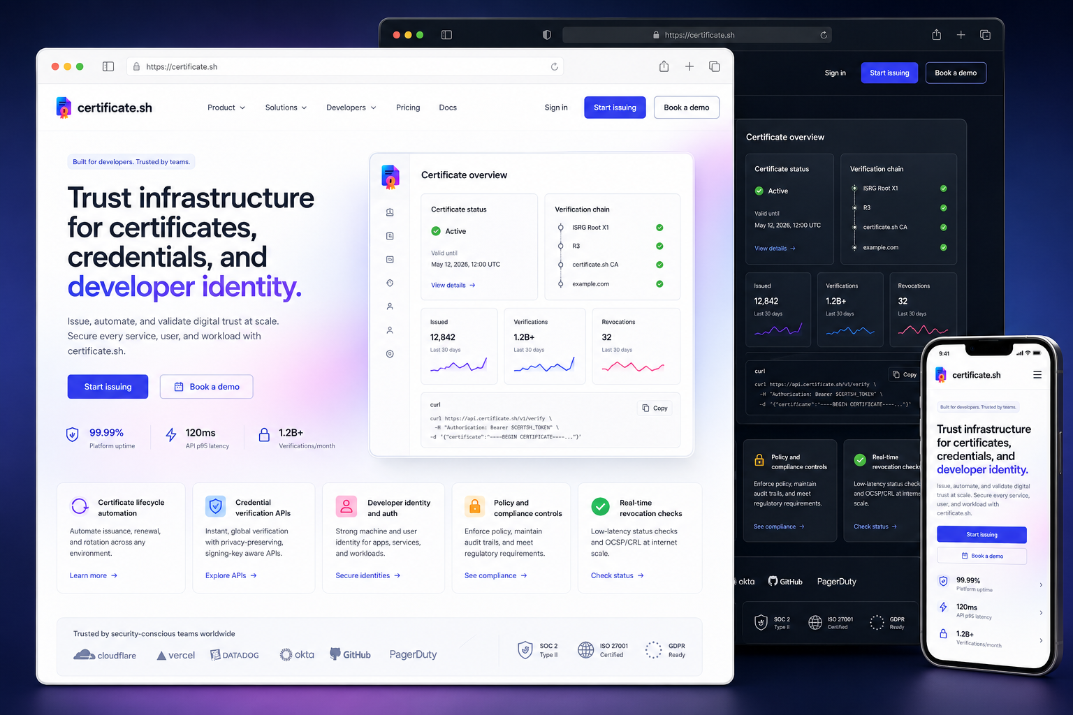 certificate.sh website concept preview