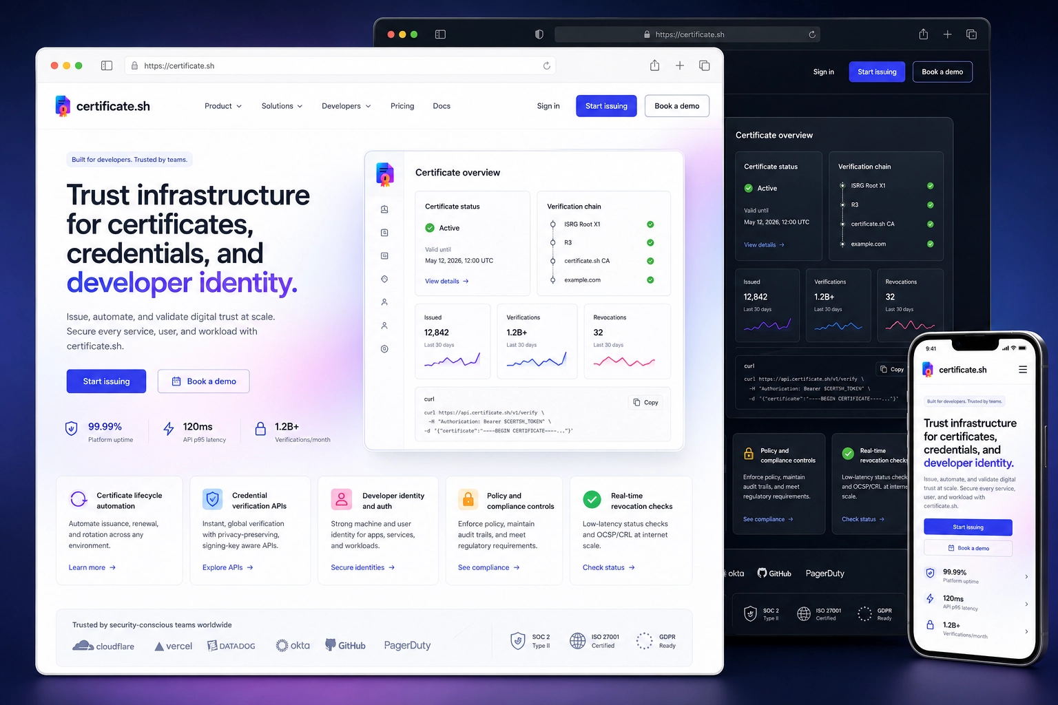 certificate.sh website concept preview