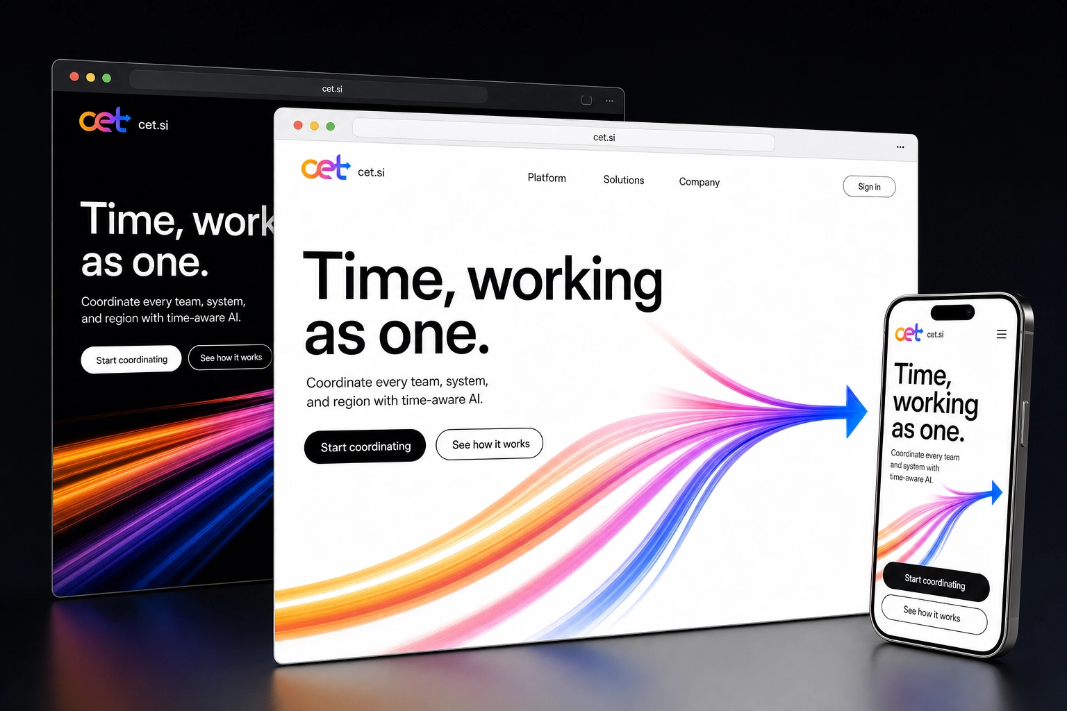 cet.si website concept preview