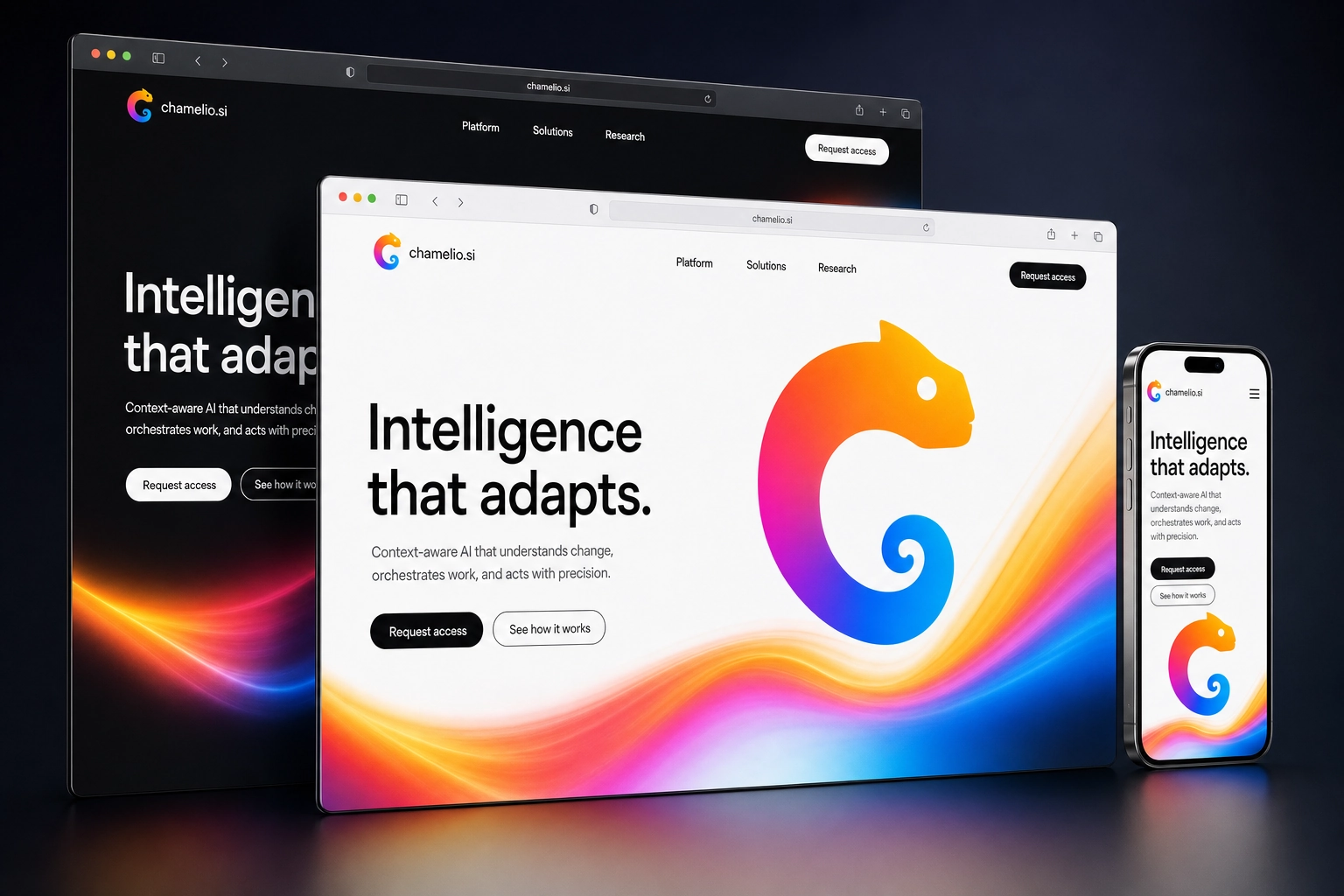 chamelio.si website concept preview