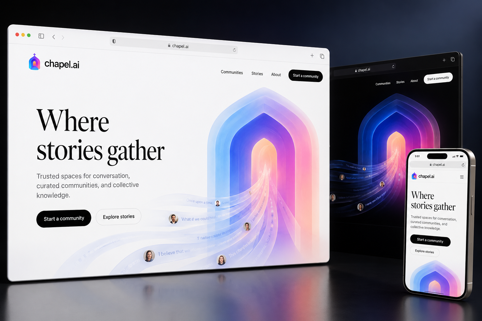 chapel.ai website concept preview