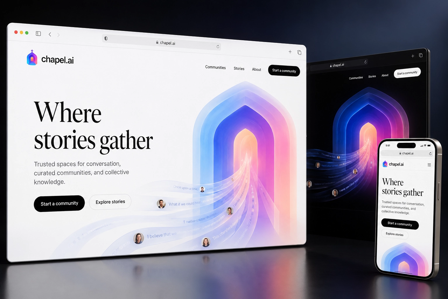 chapel.ai website concept preview