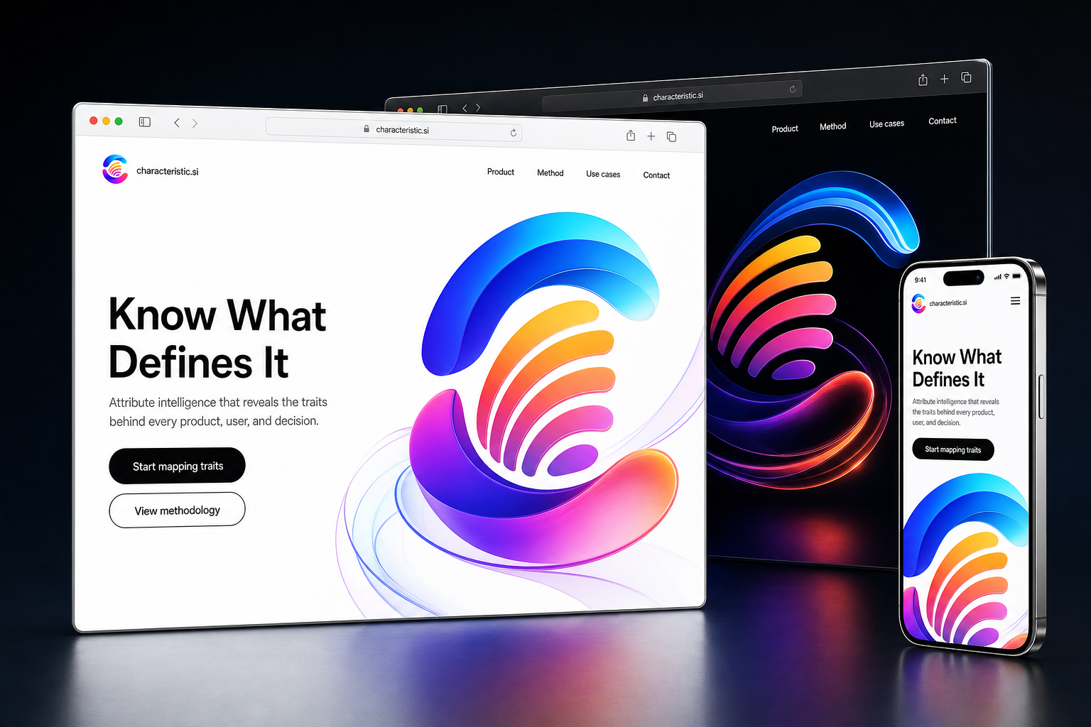 characteristic.si website concept preview