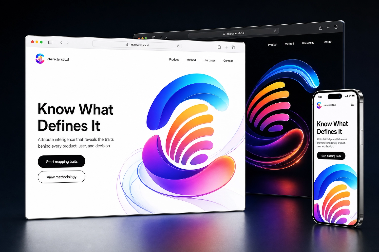 characteristic.si website concept preview