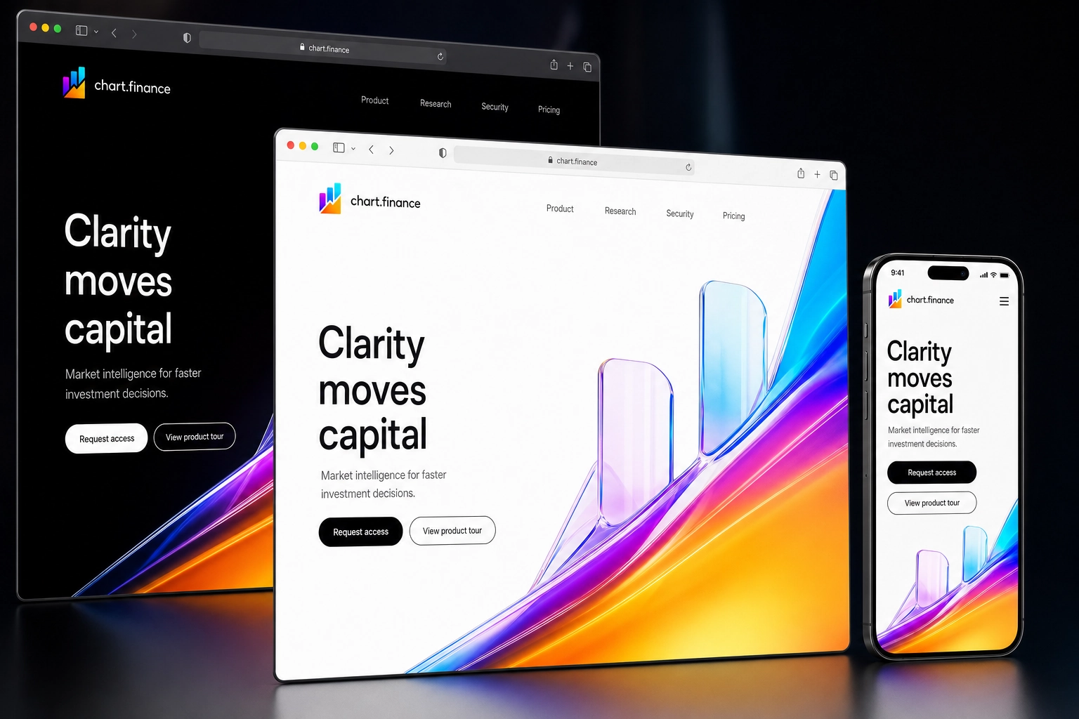 chart.finance website concept preview
