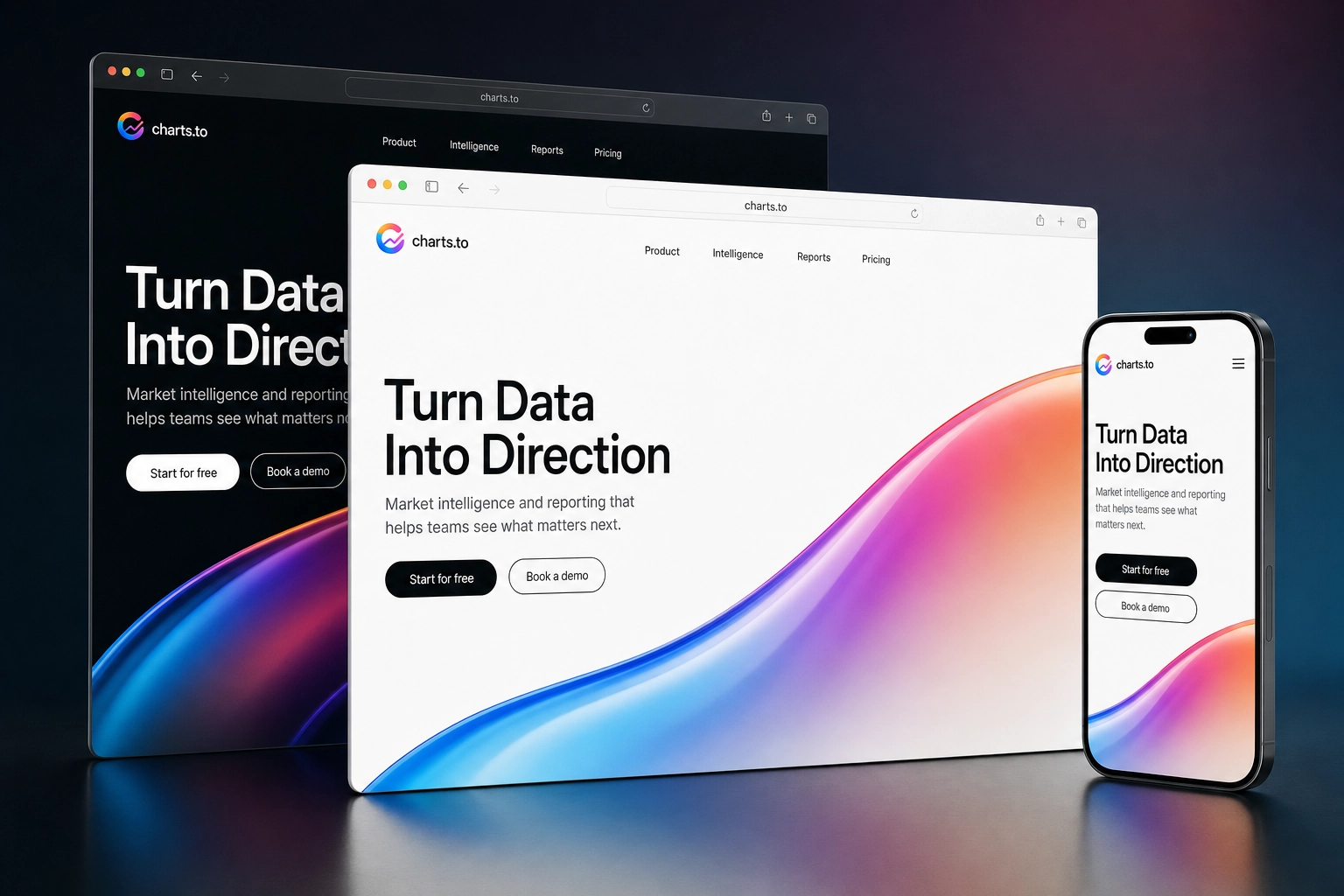 charts.to website concept preview