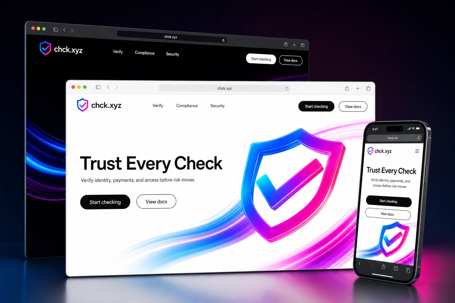 chck.xyz website concept preview