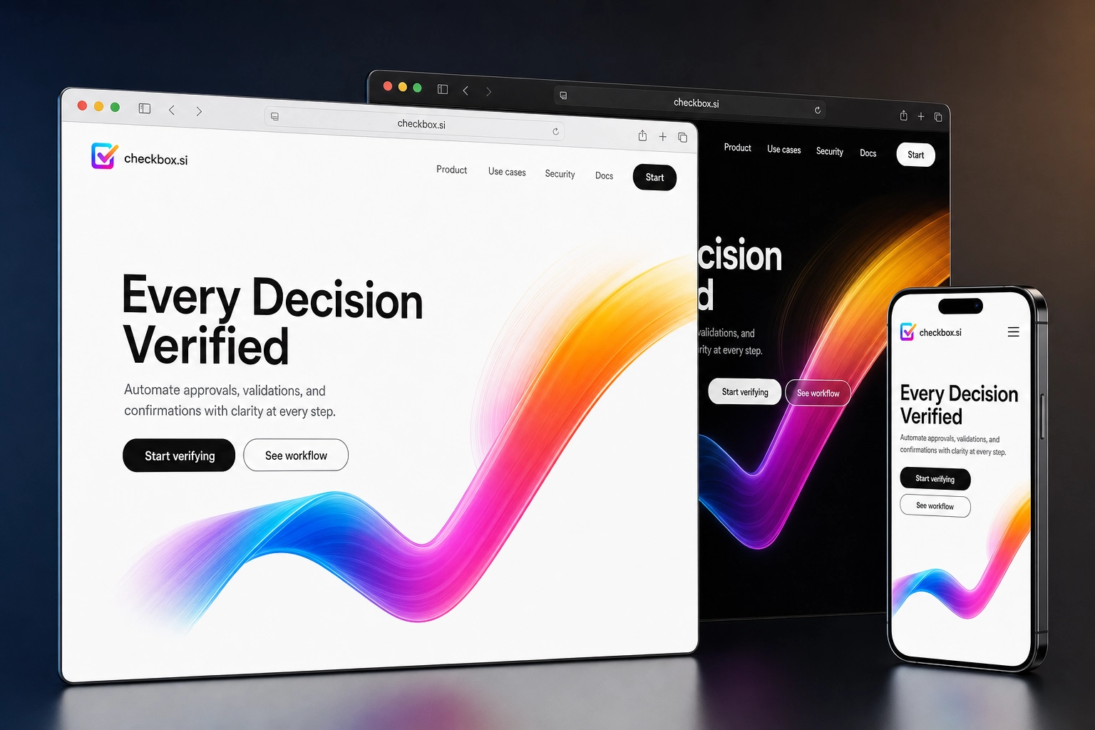 checkbox.si website concept preview