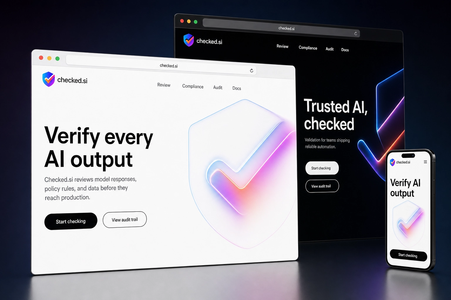 checked.si website concept preview