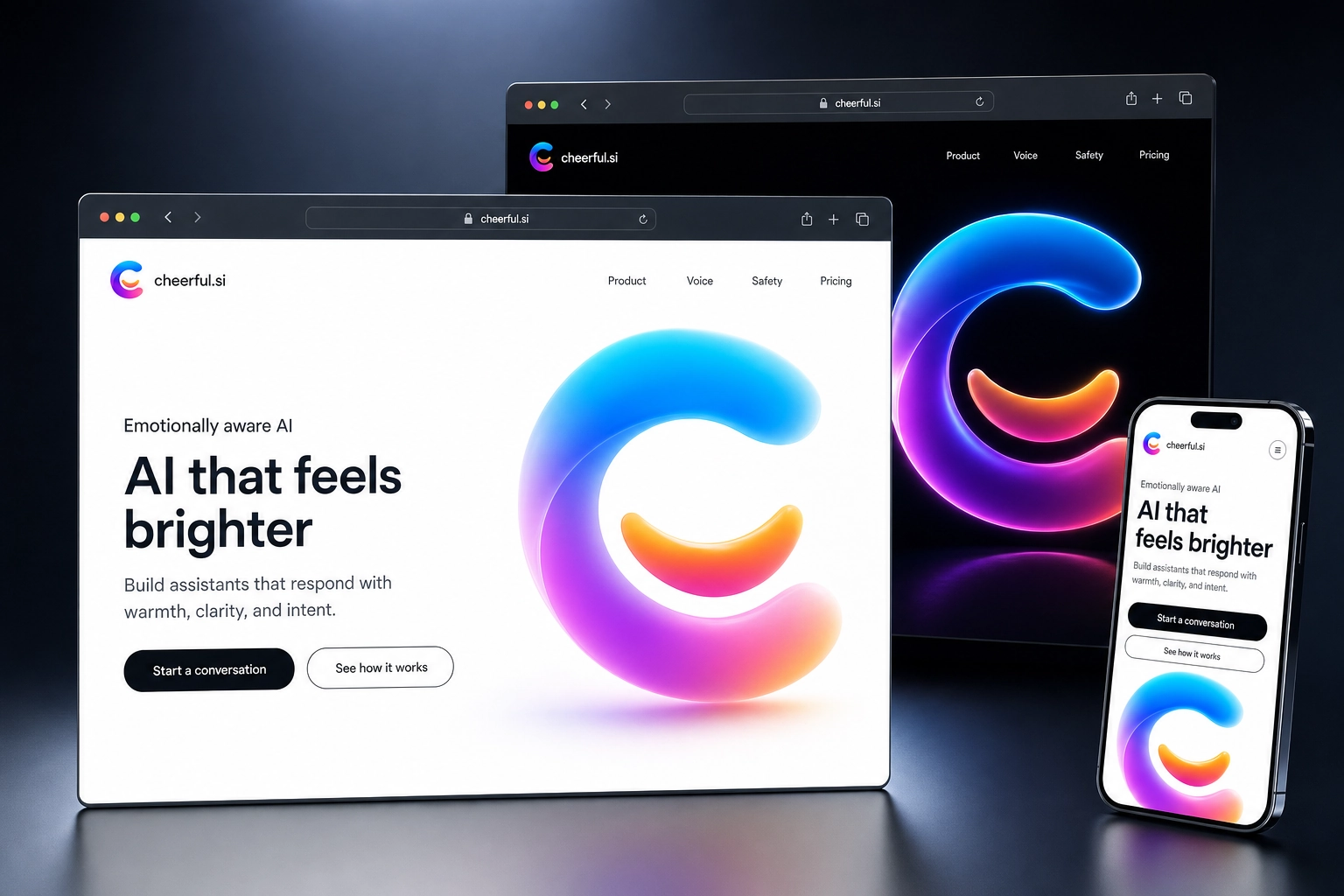 cheerful.si website concept preview