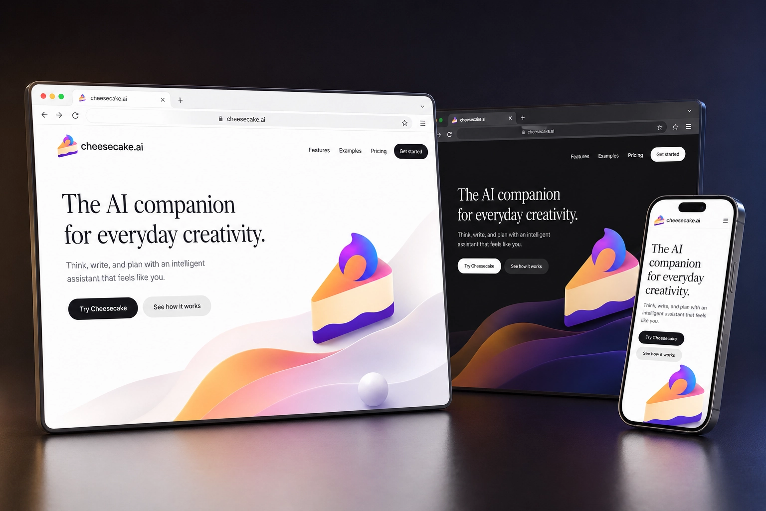cheesecake.ai website concept preview