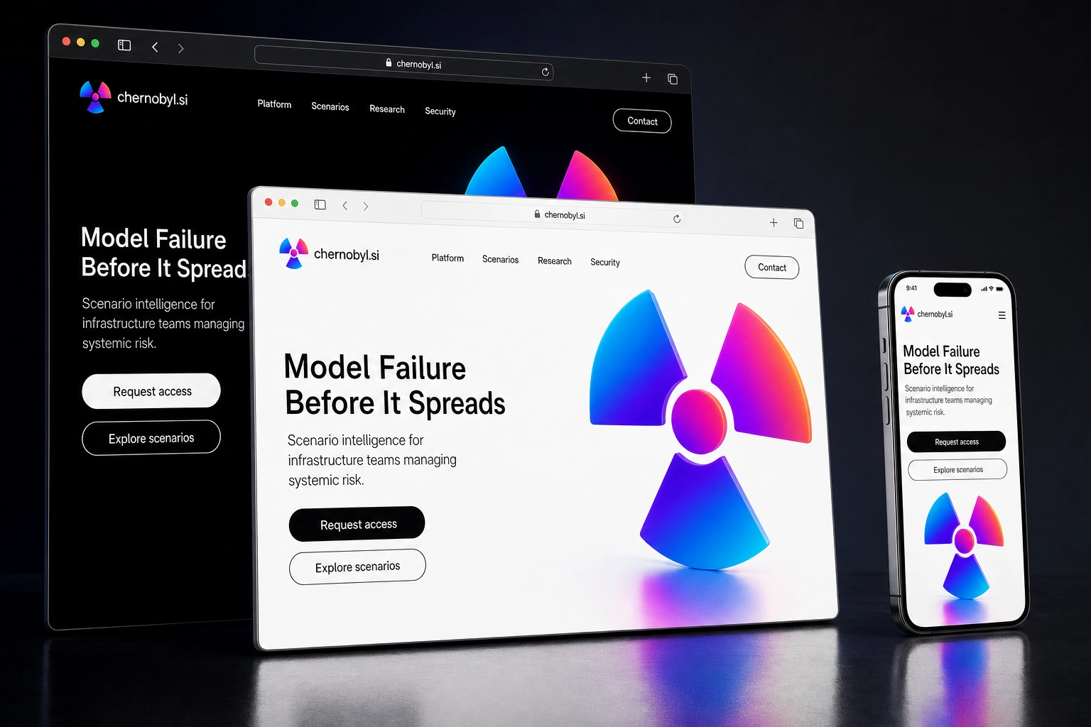 chernobyl.si website concept preview