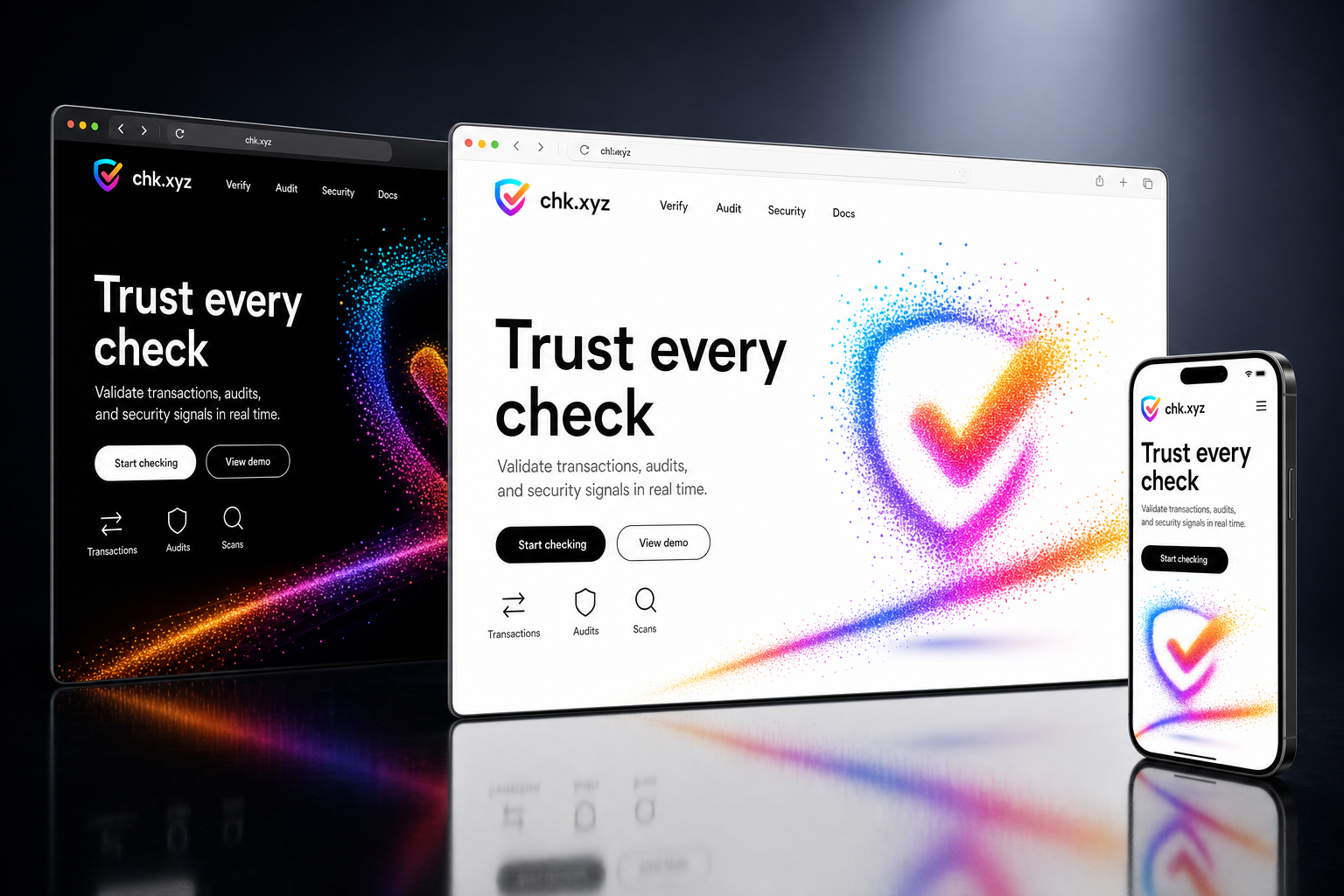 chk.xyz website concept preview
