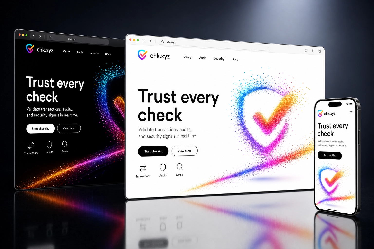 chk.xyz website concept preview