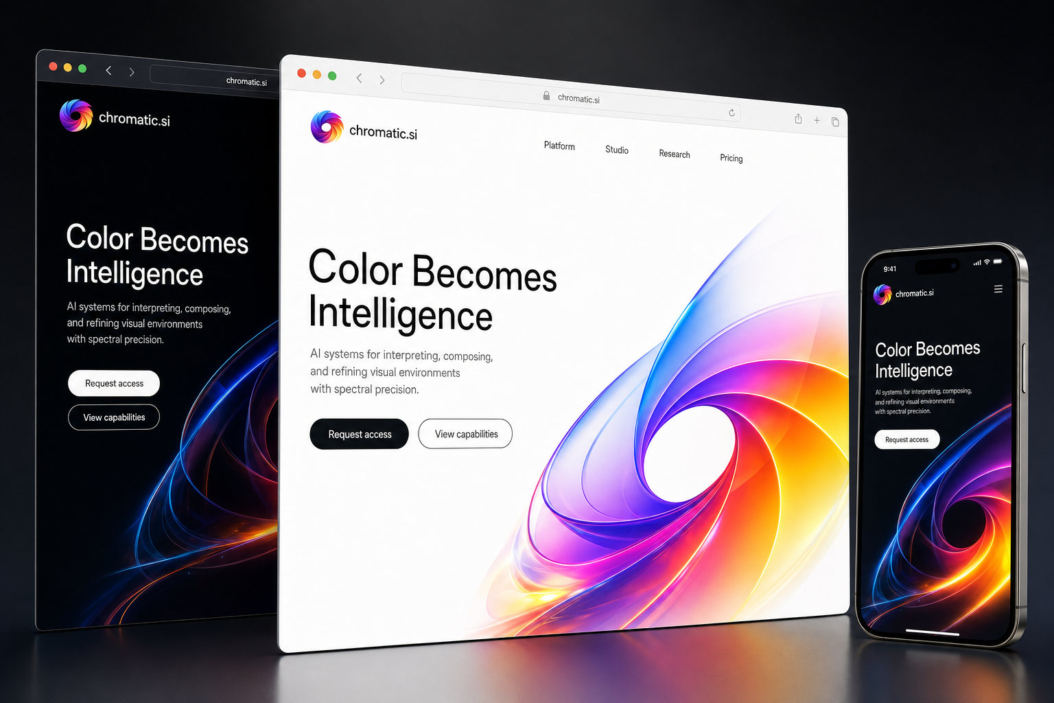 chromatic.si website concept preview