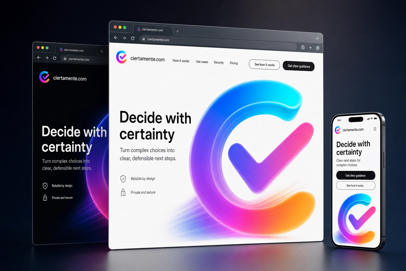ciertamente.com website concept preview