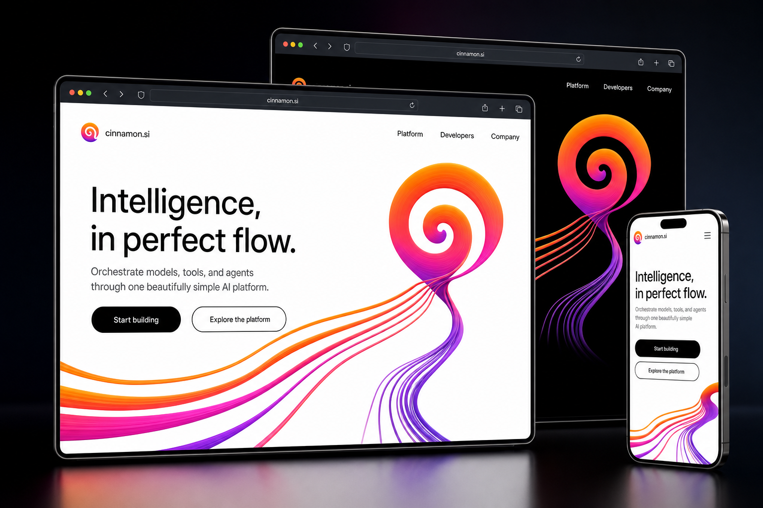 cinnamon.si website concept preview enlarged