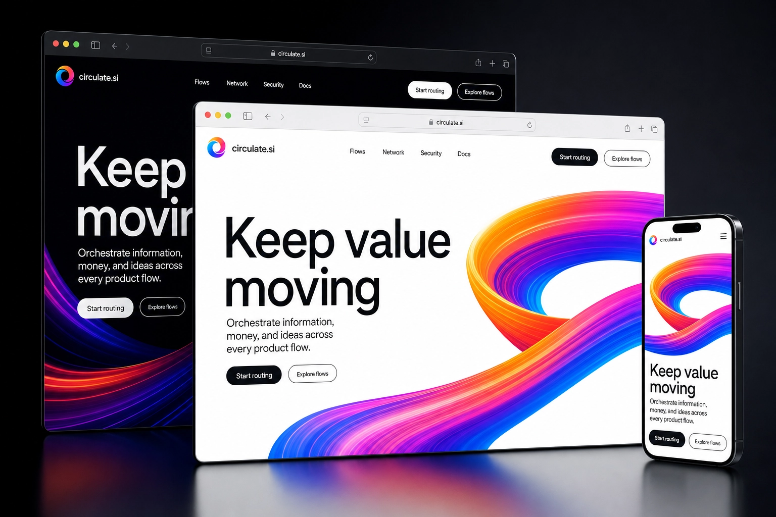 circulate.si website concept preview