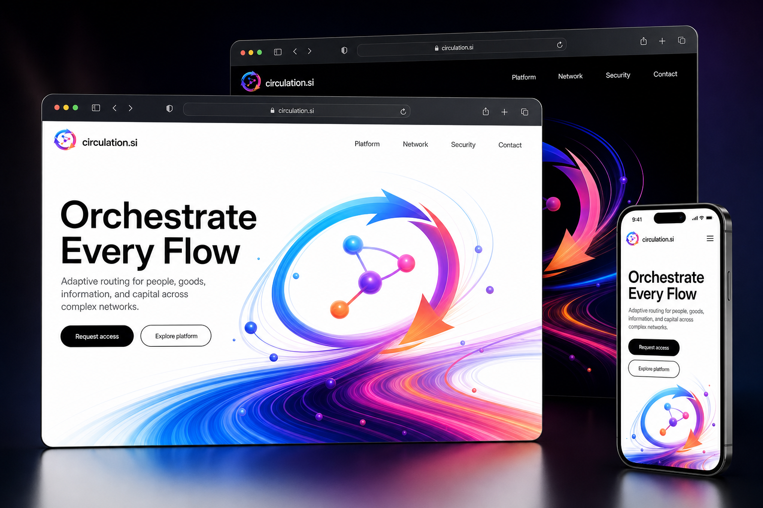 circulation.si website concept preview