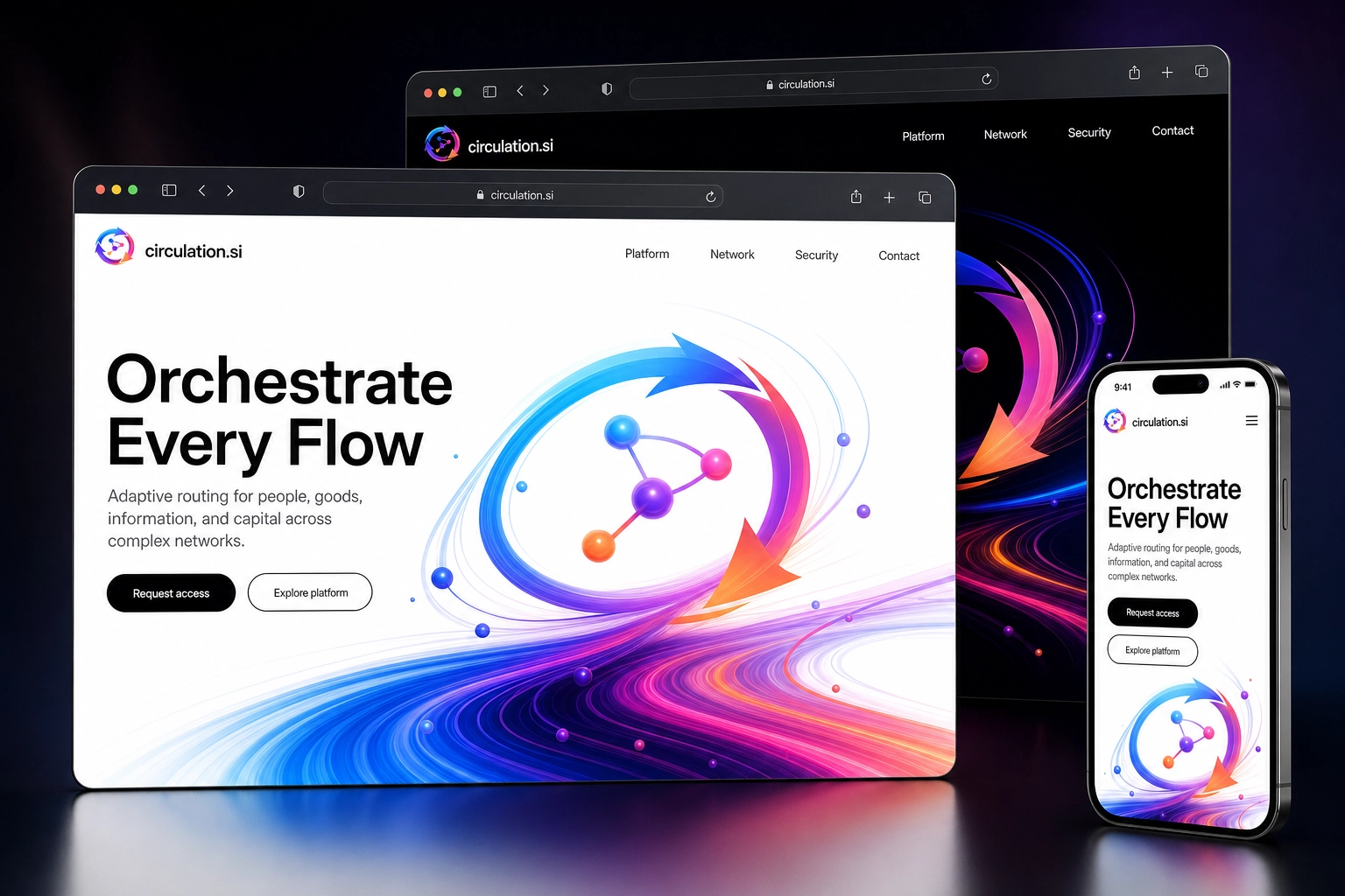 circulation.si website concept preview
