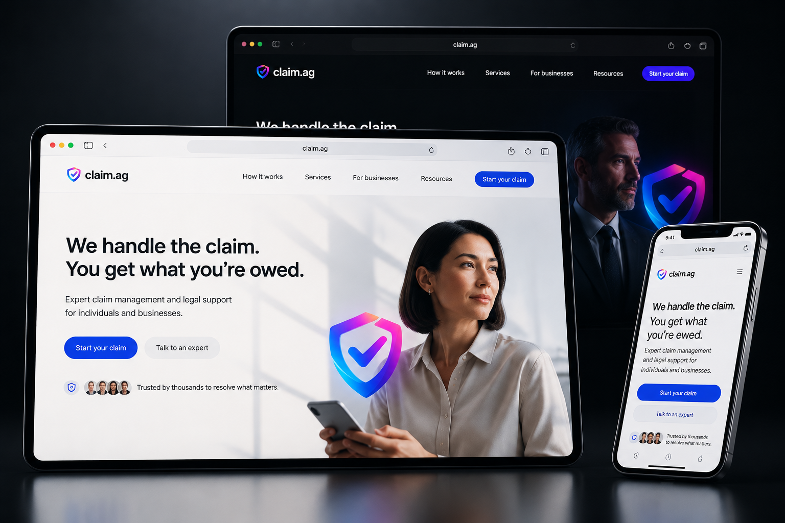 claim.ag website concept preview