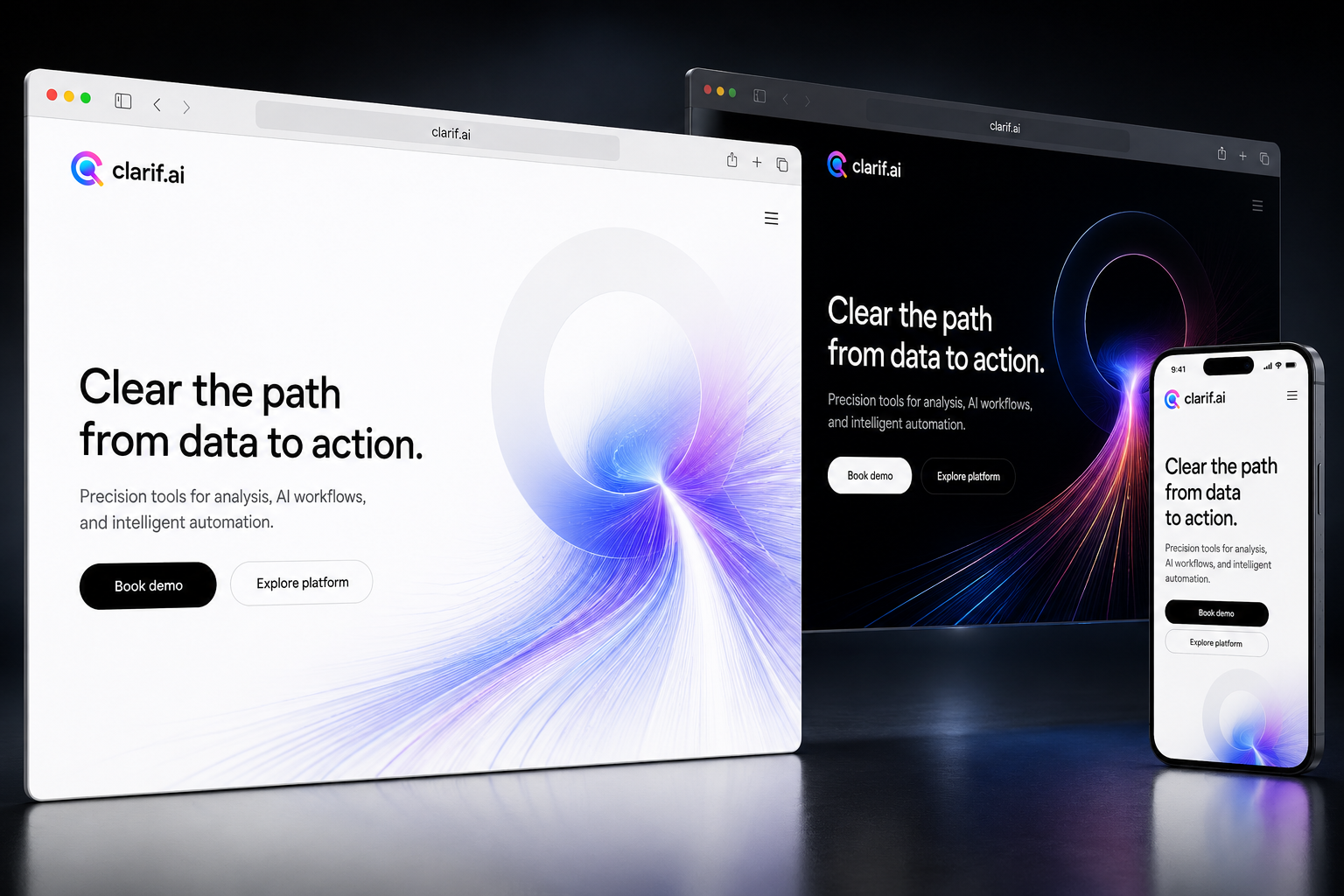 clarif.ai website concept preview