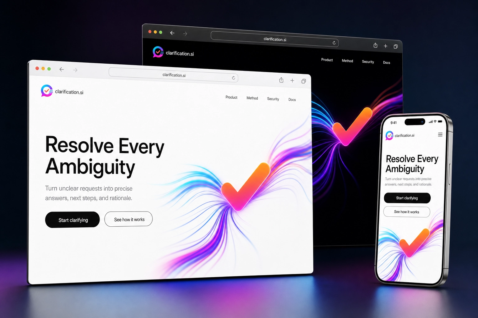 clarification.si website concept preview