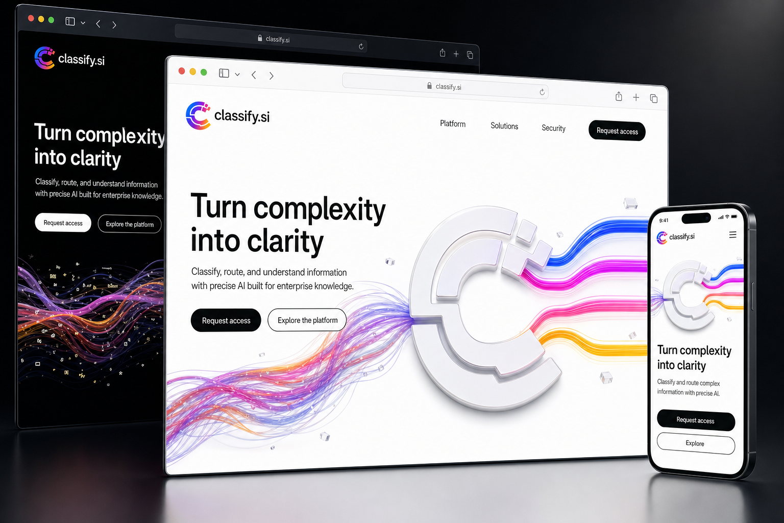 classify.si website concept preview enlarged