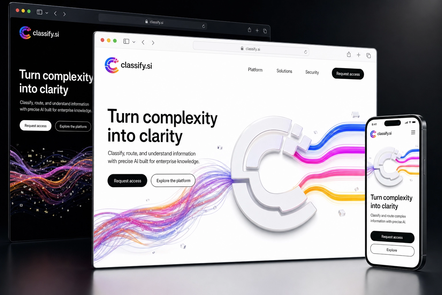 classify.si website concept preview