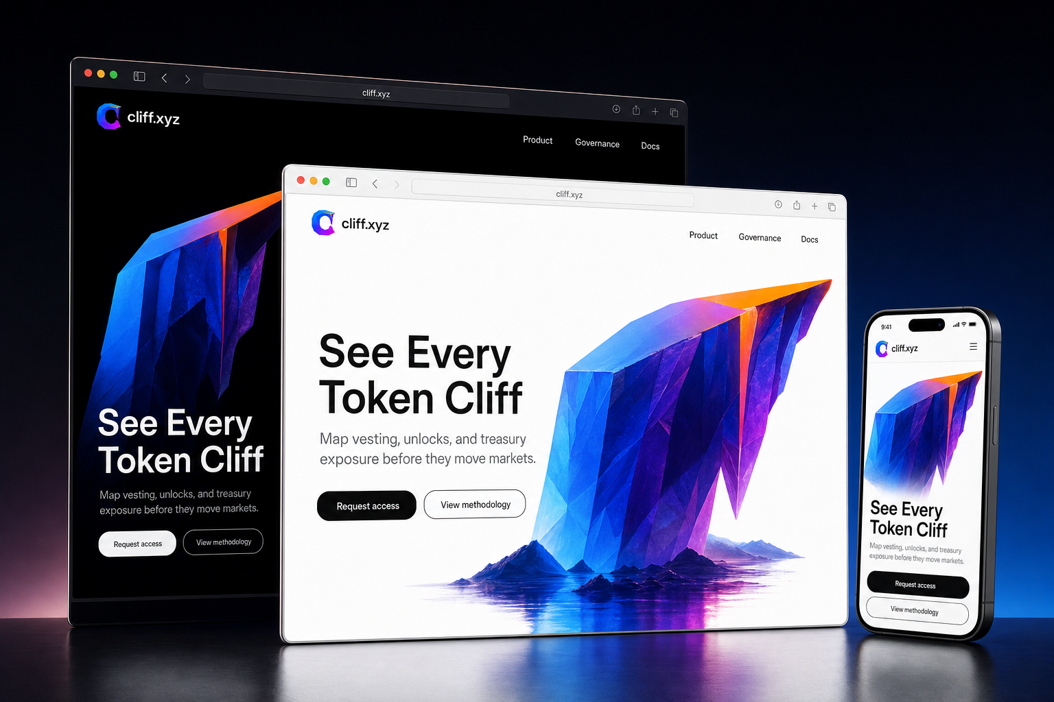 cliff.xyz website concept preview enlarged