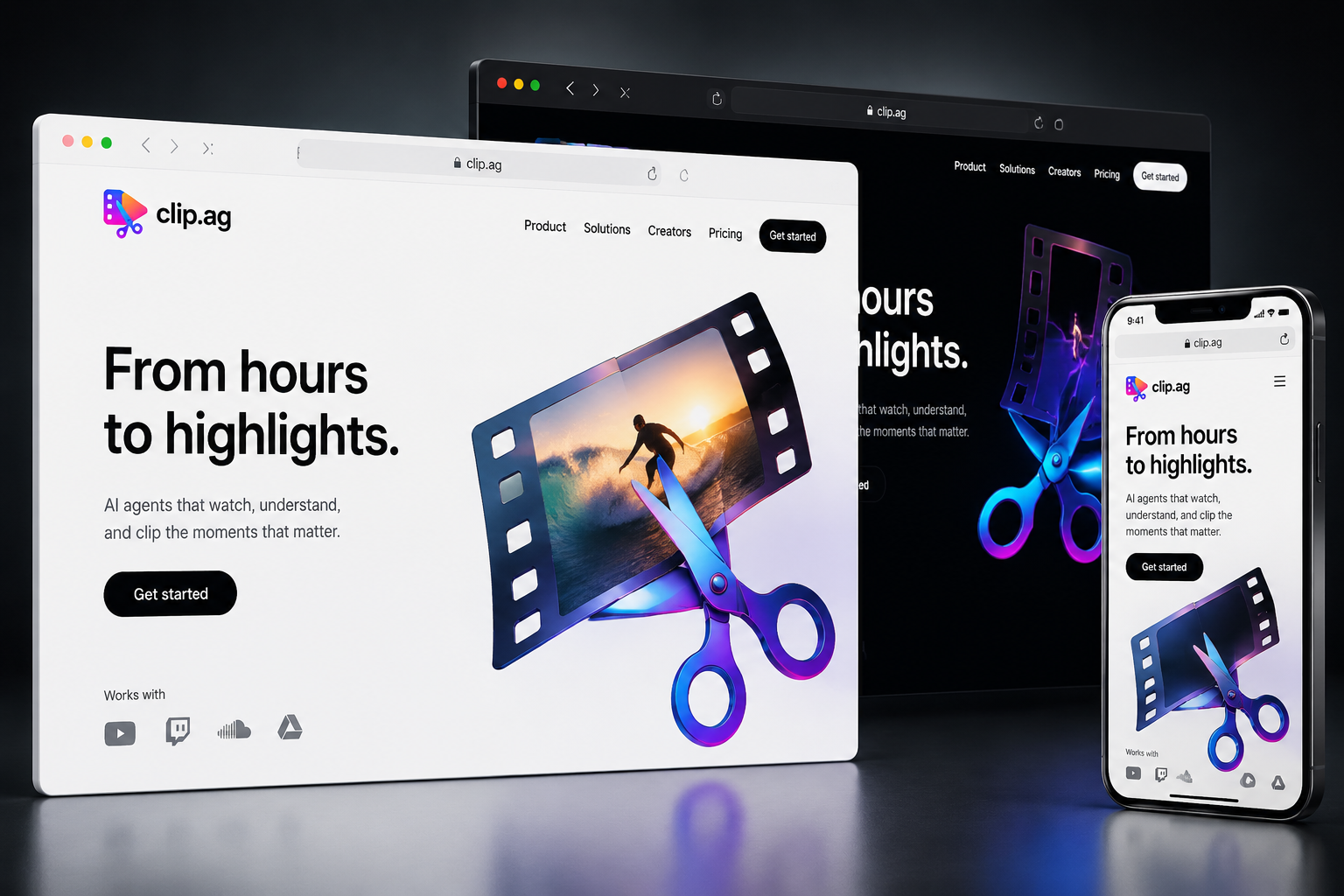 clip.ag website concept preview